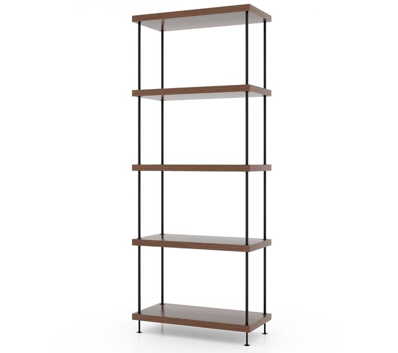 Etagère à 5 Niveaux, Bibliothèque, Meuble De Rangement Industriel Autoportante Cadre En Métal