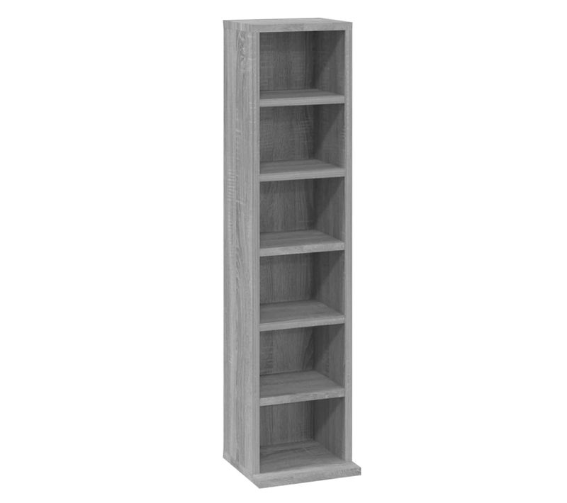 Bibliothèque - Meuble De Rangement à Cd/dvd Sonoma Gris 21x20x88 Cm Bois D'ingénierie
