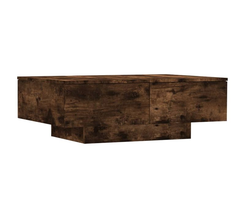 Table Basse - Table De Salon Chêne Fumé 90x60x31 Cm Bois D'ingénierie
