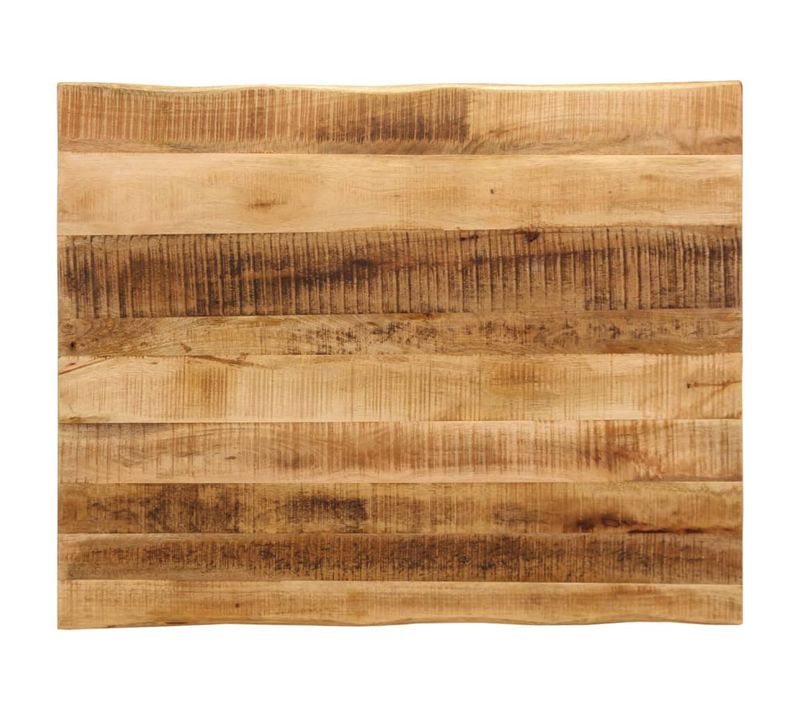 Dessus De Table - Plateau De Table Bureau Bord Vivant 90x80x2,5 Cm Bois De Manguier Brut