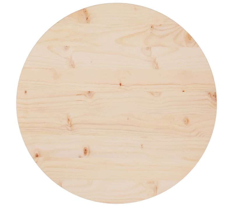 Dessus De Table - Plateau De Table Bureau Ø60x2,5 Cm Bois De Pin Massif