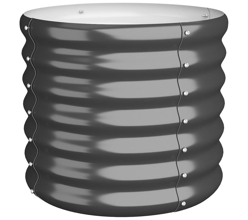Jardinière, Bac à Fleurs, Pot De Fleurs Acier Enduit De Poudre 40x40x36 Cm Anthracite