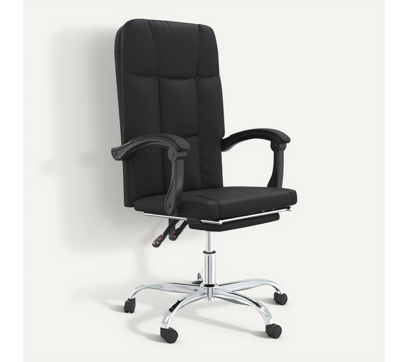 Fauteuil Inclinable De Bureau - Chaise De Bureau Pivotante Noir Similicuir