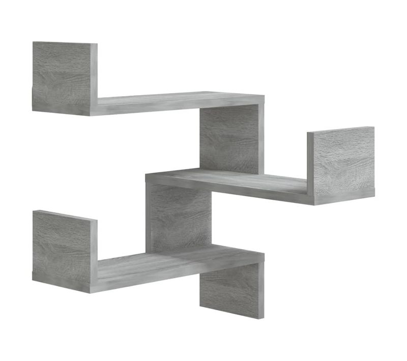 Étagère Murale D'angle - Étagère Flottante Sonoma Gris 40x40x50cm Bois D'ingénierie