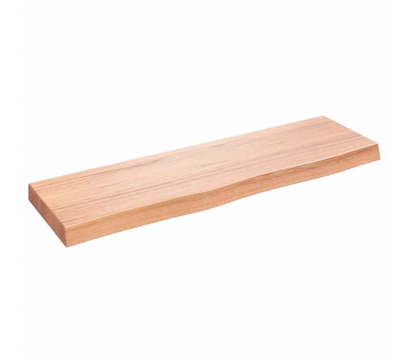 Étagère Murale - Étagère Flottante - Étagère De Rangement Marron Clair Bois Chêne Massif Traité