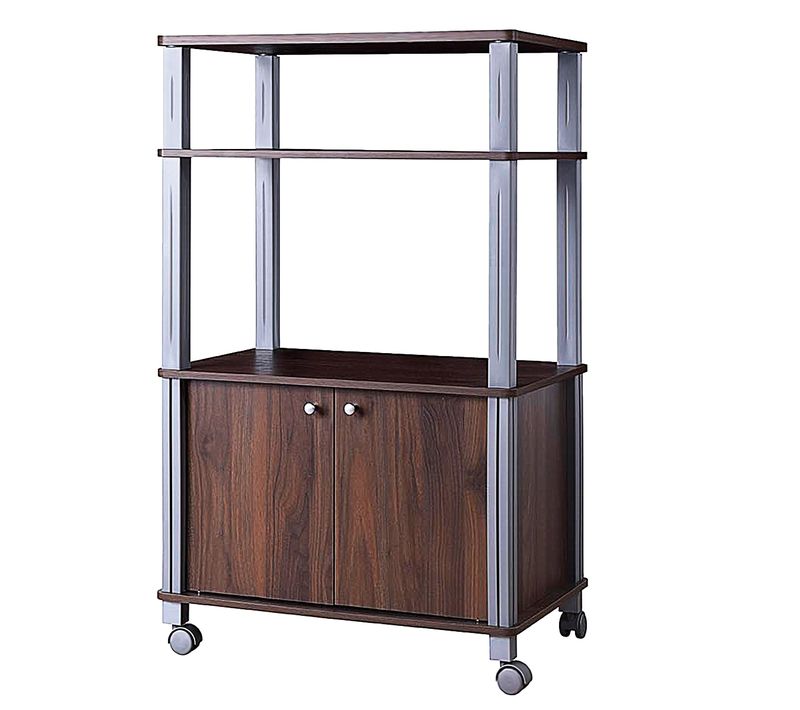 Chariot De Cuisine Roulante, Desserte De Cuisine Pour Micro-ondes 60x395x93-975cm Brun Mdf