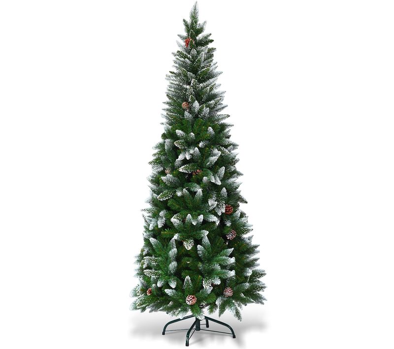 Arbre De Noël - Sapin De Noël Artificiel 180cm Aiguilles En Pvc Avec Neige Vert