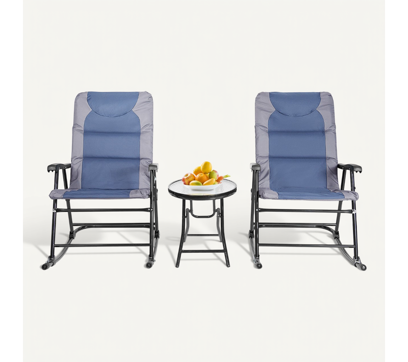 3 Pièces Salon De Jardin - Mobilier De Jardin - Ensemble De Jardin Avec 2 Chaises Rembourrés