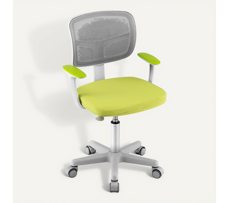 Fauteuil De Bureau, Chaise De Bureau à Roulettes Pour Enfants Verrouillage Soutien Lom Vert