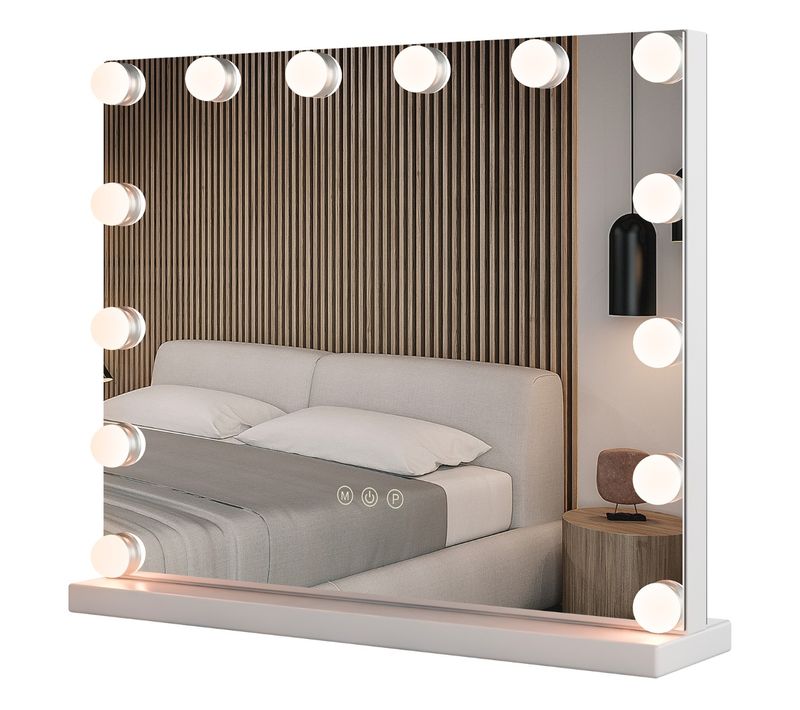 Miroir De Maquillage 14 Ampoules LED Loupe X5 Miroir De Courtoisie Eclairé De Table 3 Modes D'ecla