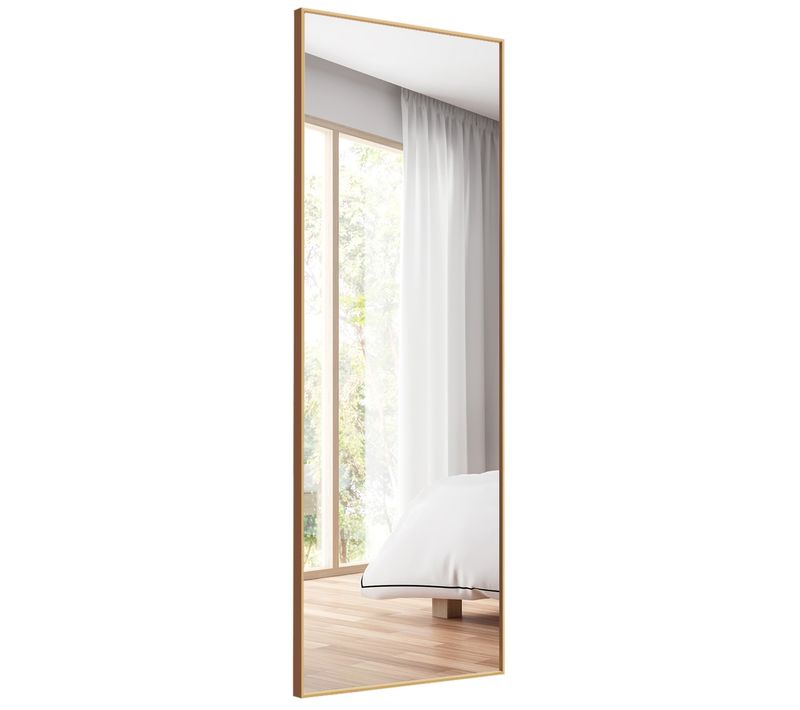 Miroir Psyché Miroir HD En Verre Antidéflagrant 150 X 4 X 56 Cm Cadre Or En Aluminium