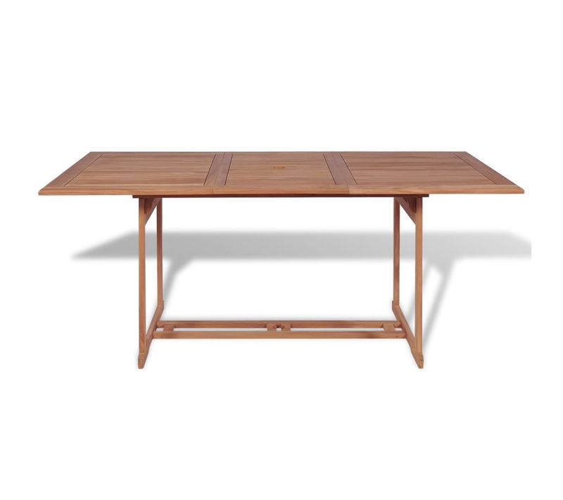 Table De Jardin - Table D'extérieur 180x90x75 Cm Bois De Teck Solide