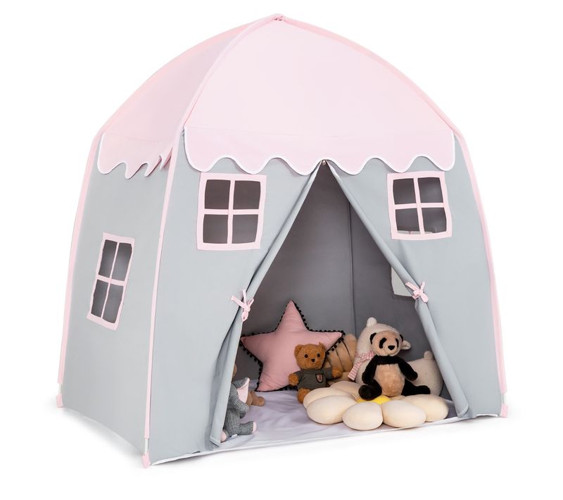 Tente De Jeu - Tente Pour Enfants 3 Ans + Avec Tapis Antidérapant Et Sac De Transport Rose