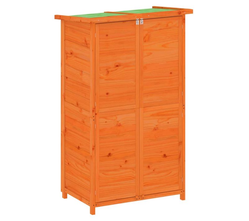 Abri à Outils - Cabane à Outils - Abri De Jardin Pour Outils Marron 83x57x140 Cm Bois Massif Pin