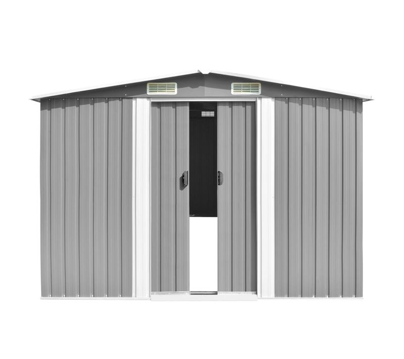 Abri De Jardin - Cabane De Jardin - Abri De Stockage 257x298x178 Cm Métal Gris