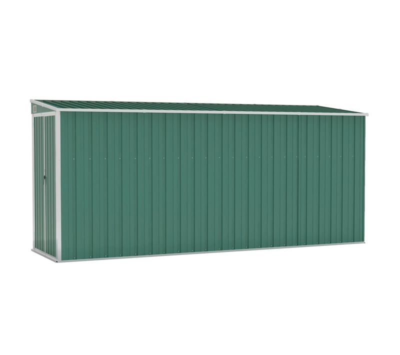 Abri De Jardin - Cabane De Jardin - Abri De Stockage Mural Vert 118x382x178 Cm Acier Galvanisé