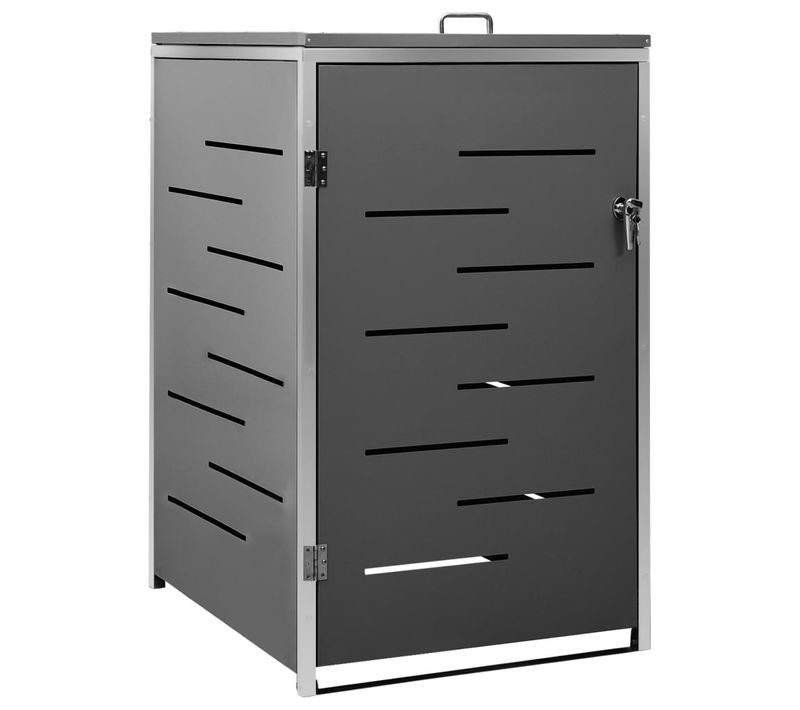 Abri Pour Poubelle - Abri à Poubelles - Cache Poubelle 69x77,5x112,5 Cm Inox
