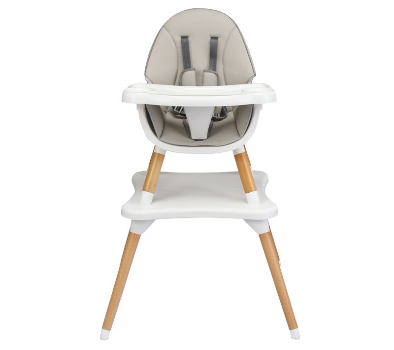 Chaise Haute Bébé 4 En 1 Plateau Réglable En 4 Etapes Pour Bébé 6 Mois-3 Ans Charge 15kg Gris