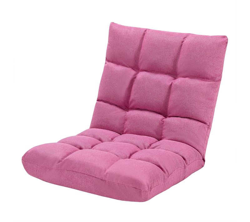 Coussin De Sol Chaise De Méditation Canapé-lit Pliable Avec 14 Positions Réglables 47,5x55,5x56cm