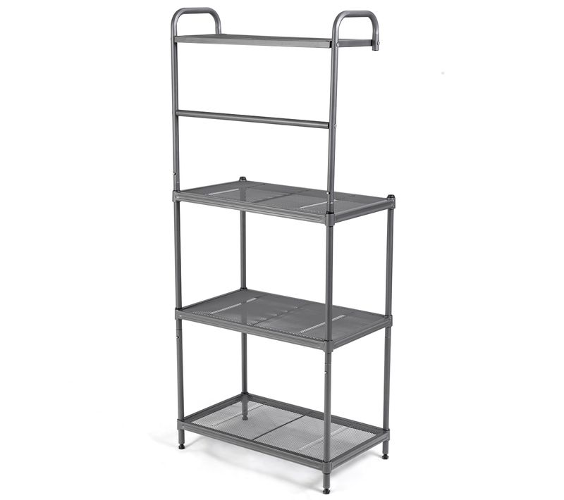 Buffet De Cuisine, Meuble De Rangement à 4 Niveaux Multifonctionnelle 60x34,5x136cm Pieds Réglables