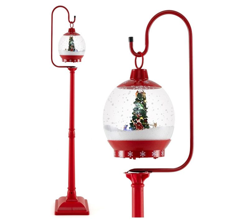 Lampadaire Musical De Noël - Décoration Lumineuse De Noël De 173 Cm Avec Lanterne à Boule