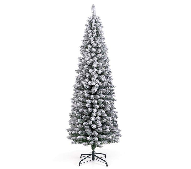 Sapin De Noël - Arbre De Noël Artificiel 180 Cm Floqué De Neige Avec 460 Branches Support En Métal