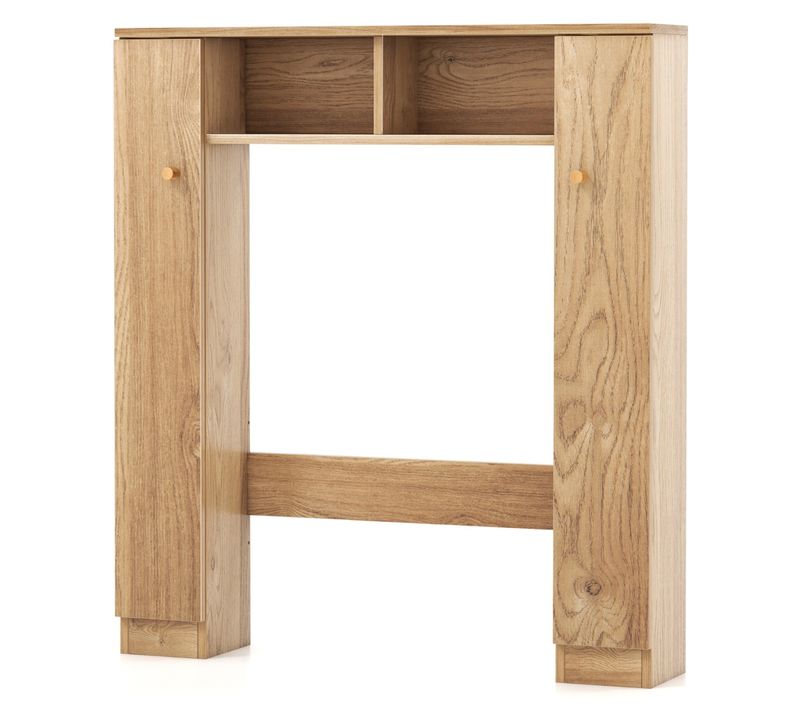 Meuble Wc Au-dessus De Toilettes Meuble De Toilettes 2 Compartiments Ouverts Rangement Bois
