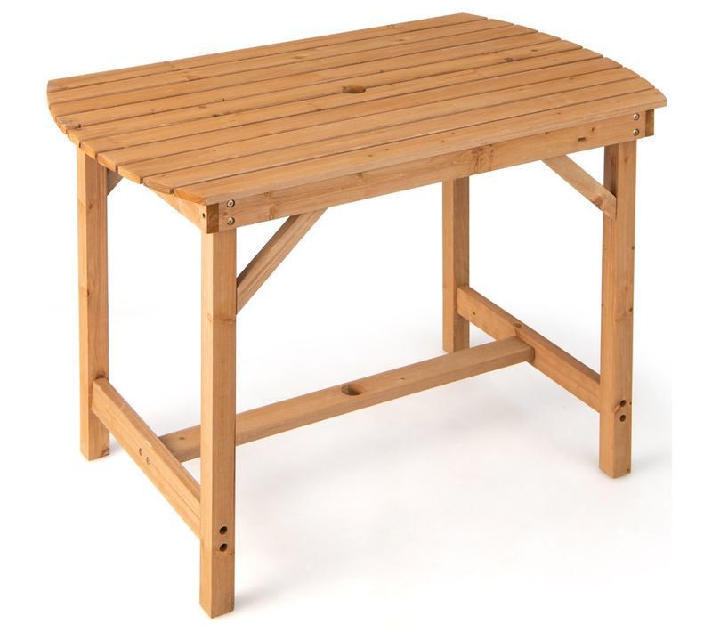 Table De Salle à Manger Extérieure En Bois De Sapin Pour 4-6 Personnes Pour Pelouse Jardin