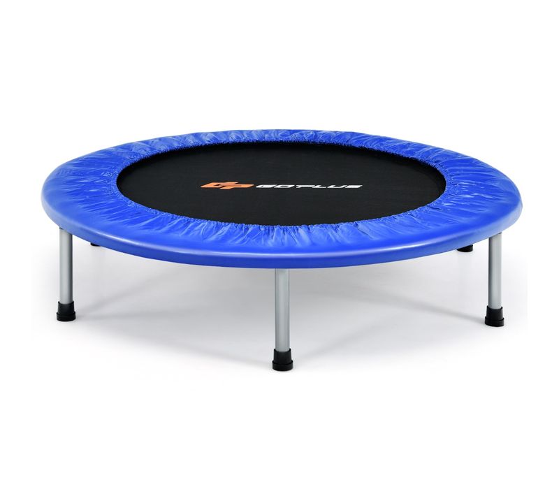 Trampoline De Fitness Pliable, Tapis De Saut Ø95,5cm Intérieur Et Extérieur Pour Adultes Enfants