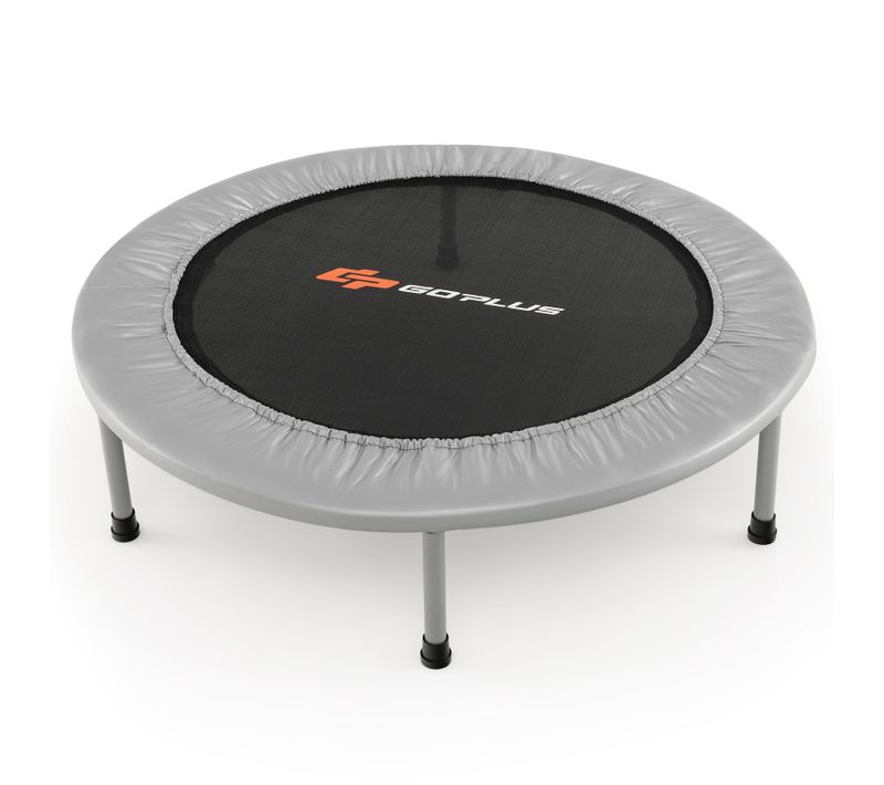 Trampoline De Fitness Pliable, Tapis De Saut Ø95,5cm Intérieur Et Extérieur Pour Adultes Enfants