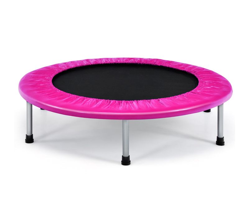 Trampoline De Fitness Pliable, Tapis De Saut Ø95,5cm Intérieur Et Extérieur Pour Adultes Enfants