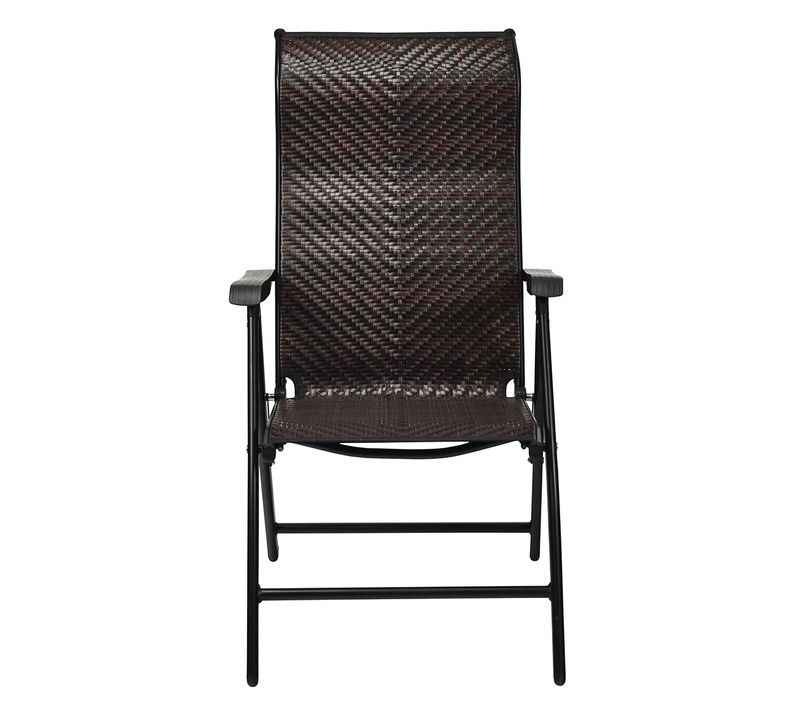 Chaise Pliante De Jardin, Chaise D'extérieur En Rotin Avec Dossier Réglable