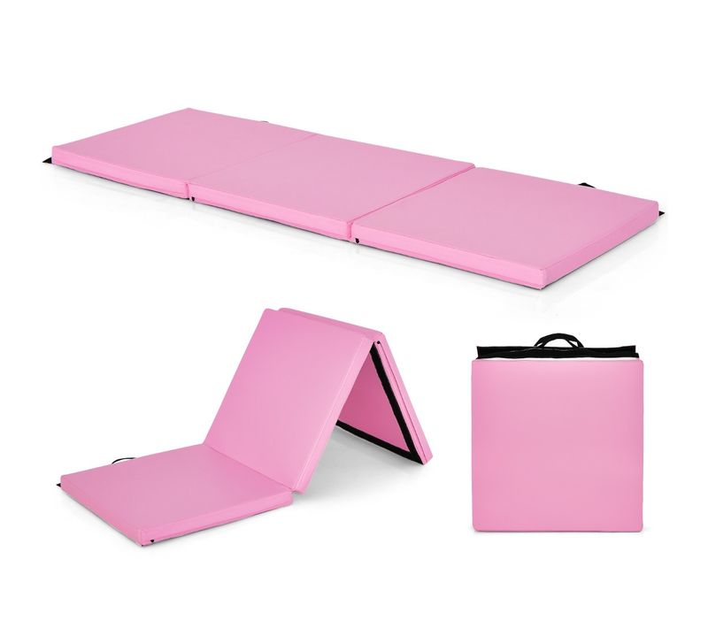 Tapis De Sol, Tapis De Gymnastique Pliable En 3 Parties Antidérapant Léger Portable