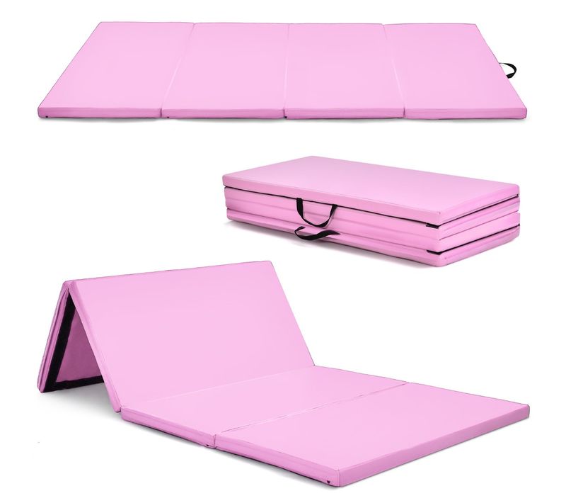 Tapis De Sol, Tapis De Gymnastique Pliable Tapis Portable Pour Fitness Yoga Sport Rose
