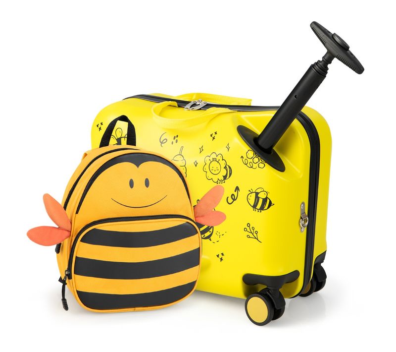 18" Valise à Roulettes Enfants Avec 12" Sac à Dos Bagages à Main Pour Voyage Avec Poignée
