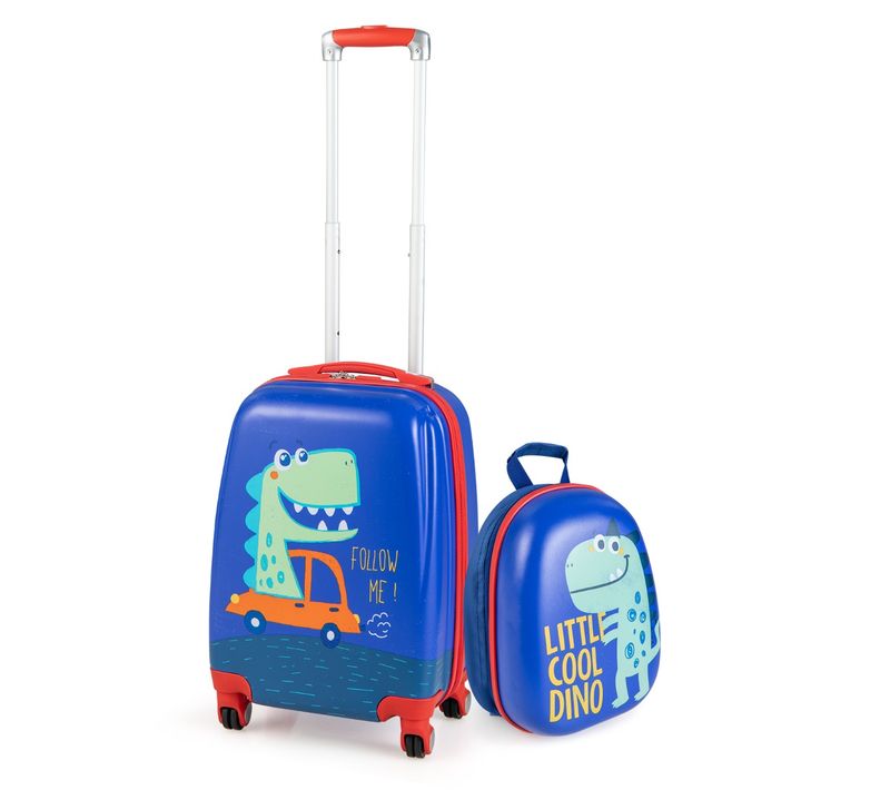 Lot De 2 Valise Cabine Enfant + Sac à Dos Bagages Enfant Pour Garçons Filles Avec Poignée