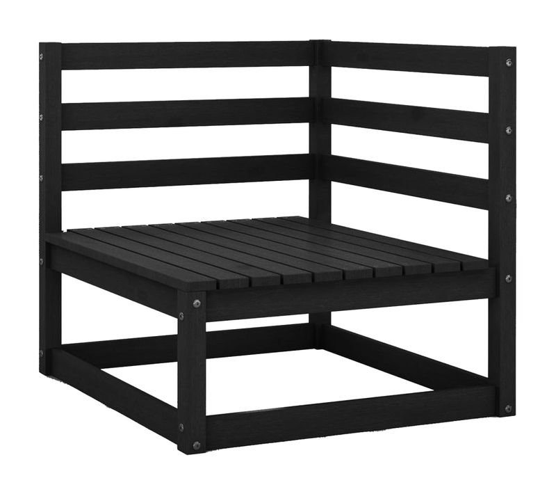 Canapé D'angle De Jardin - Canapé D'extérieur Coussins Anthracite Bois De Pin Massif