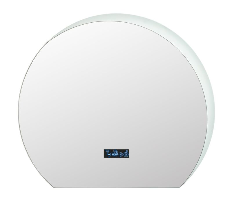 Miroir De Salle De Bain En Demi-cercle Miroir De Courtoisie à Intensité Variable LED