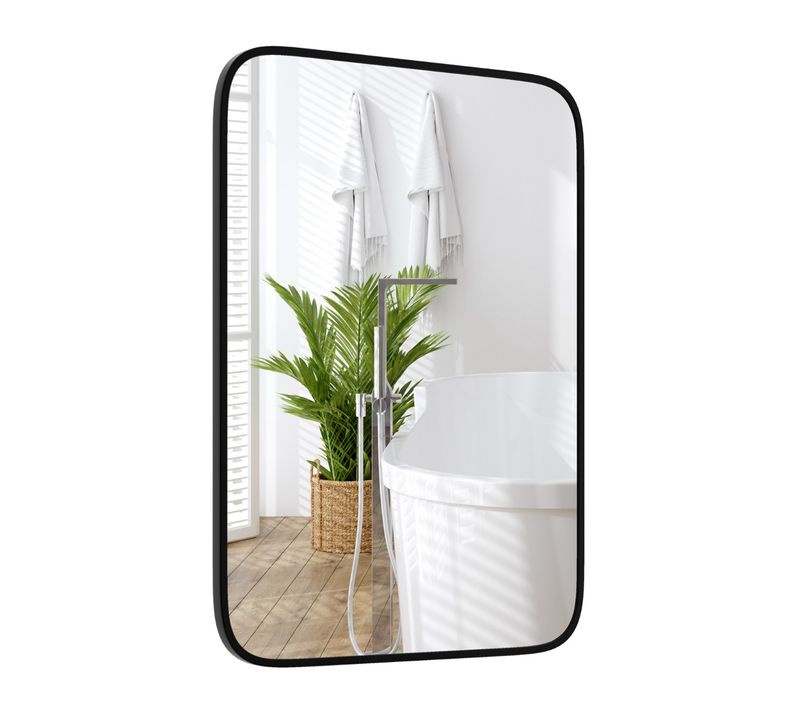 Miroir De Salle De Bain Rectangulaire 70x50cm Miroir Avec Protection Incassable