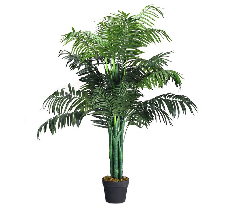 Plante Artificielle 110cm En Pot Faux Arbre Palmier Aréca Avec Pot Pour Décoration