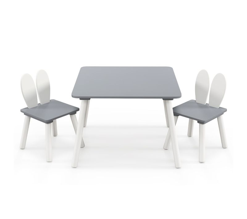 Table Et 2 Chaises Enfants 3-6 Ans En Forme Lapin Chaises Ergonomique Pour Pour Jouer