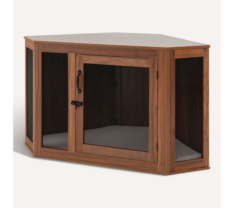 Cage Pour Chien Intérieur XXL Cage D’angle Pour Animaux De Compagnie Avec Porte Verrouillabl