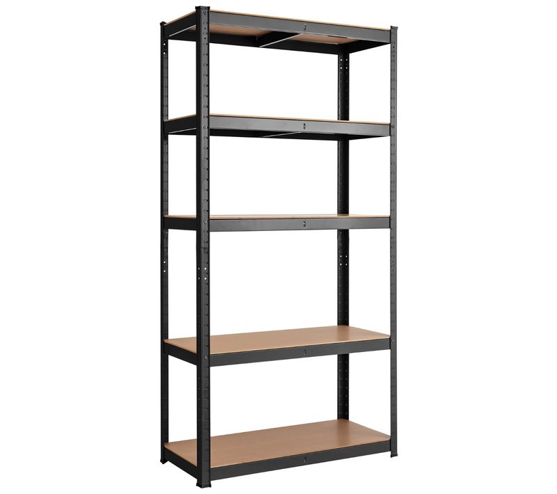 Etagère De Rangement Métallique à 5 Niveaux Pour Charges Lourdes Et Grande Capacité Noir