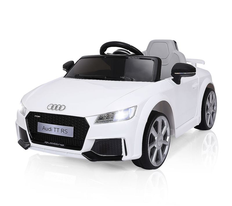Voiture Audi Ttrs Electrique Pour Enfants 12v Max. 5 Km/h Double Porte Avec Télécommande 2.4g Blanc