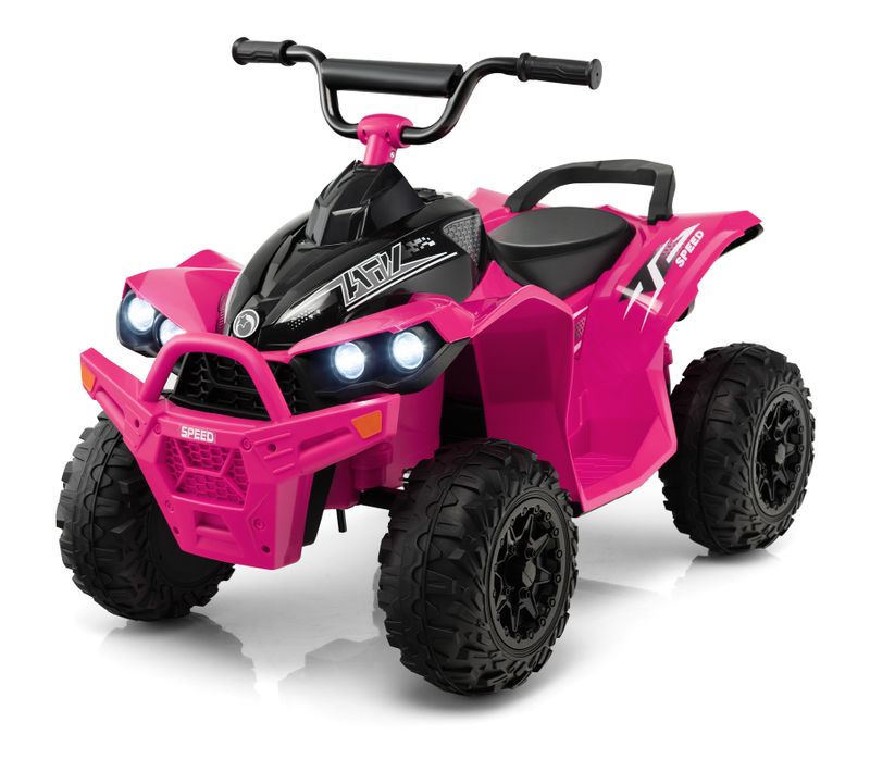 Voiture Electrique 12 V Pour Enfants Quad Pour Enfants De 3-8 Ans Vitesse Elevée/basse Rose