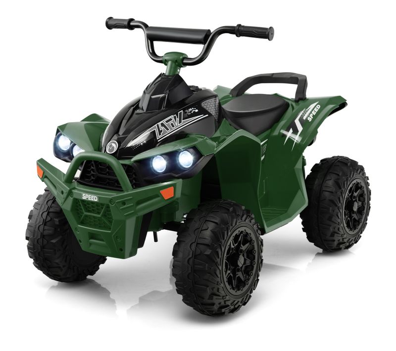 Voiture Electrique 12 V Pour Enfants Quad Pour Enfants De 3-8 Ans Vitesse Elevée/basse Vert