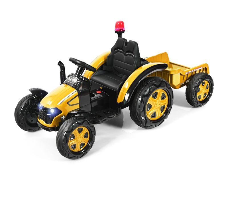 Tracteur Electrique Avec Télécommande 2.4g 12v 7ah Vitesse : 3-8 Km/h Mp3 Port USB Pour Enfants