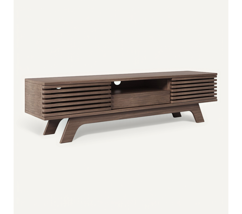 Meuble TV Bois, Meuble TV Avec Un Tiroir Et Deux Portes, Buffet Bas TV Pour Le Salon,150 X 35 X 44cm