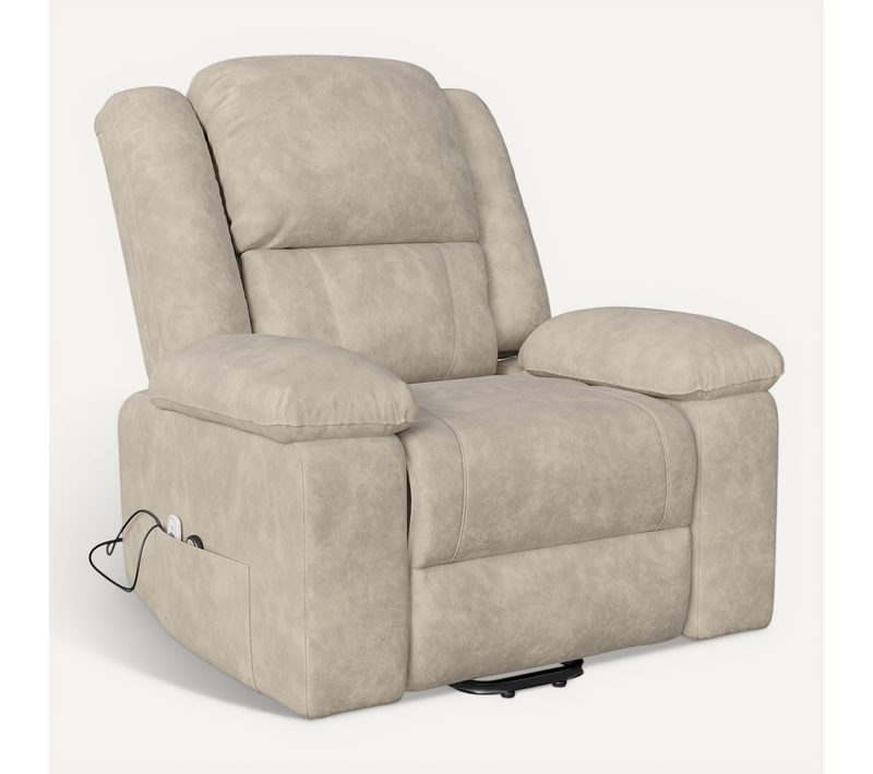 Fauteuil Massage Électrique Et Chauffage, Beige