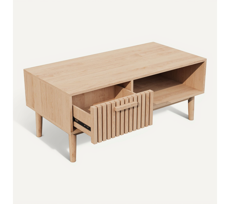 Meuble Télé Bas, Collection Natural Crush, Mobilier Contemporain, Meuble TV, 100 X 50 X 43 Cm, Bois